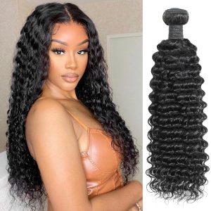 Brazilian Deep Wave Bundles Human Hair Deep Wave Weave