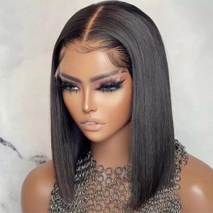 8-16 inch Short Straight Human Hair Bob Wigs Brazilian