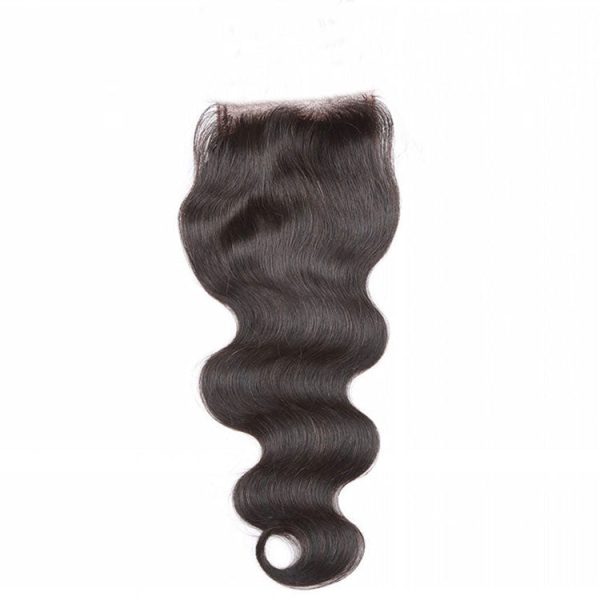 Free Part 4x4 Body Wave Lace Closure Brazilian Human Hair Closure 4 * 4